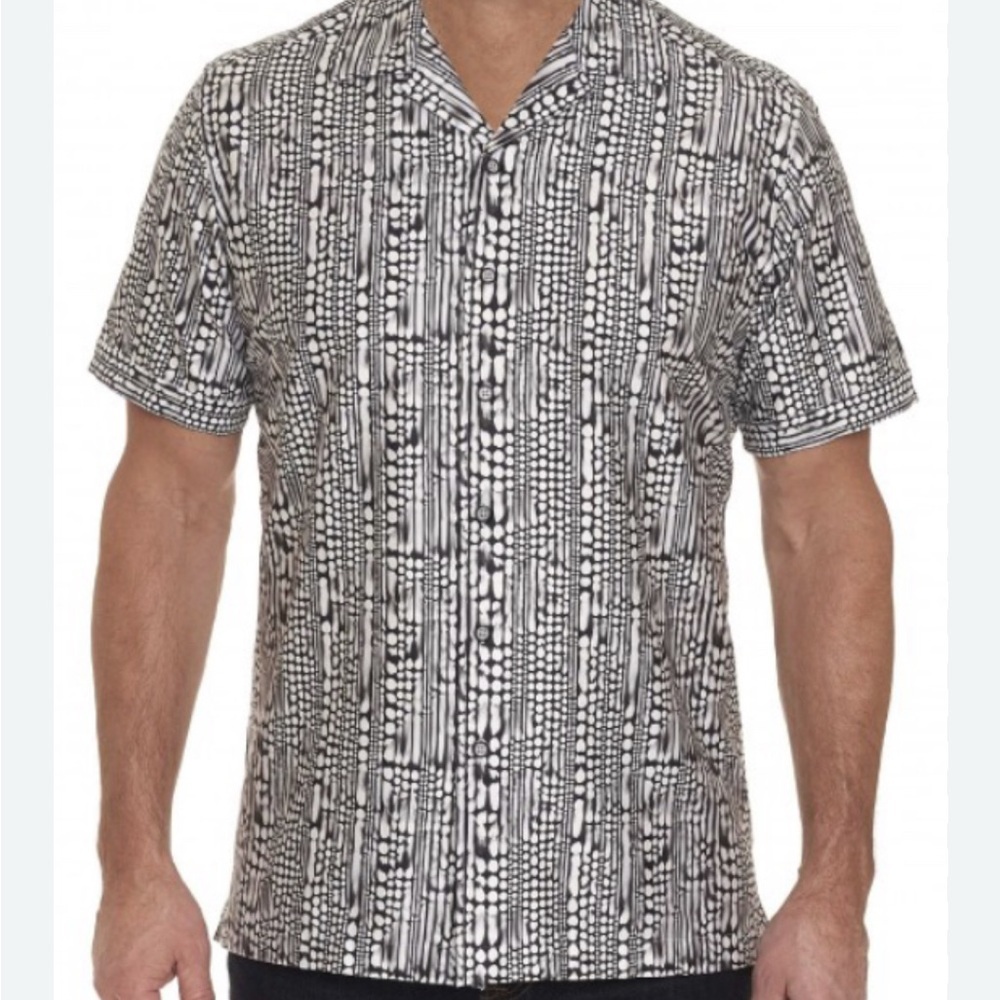 Robert Graham GOLIATH $198 Classic Fit Short Sleeve Shirt XL